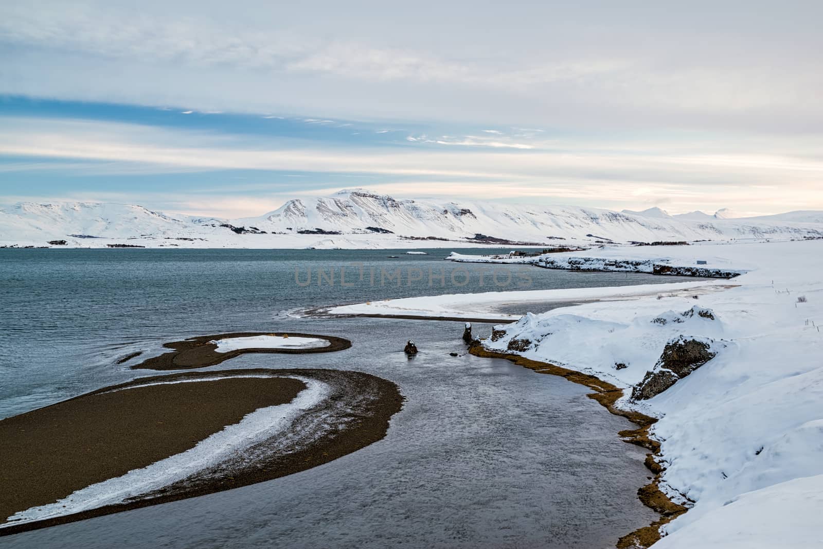 View of the Hvalfjordur in winter, Iceland by LuigiMorbidelli