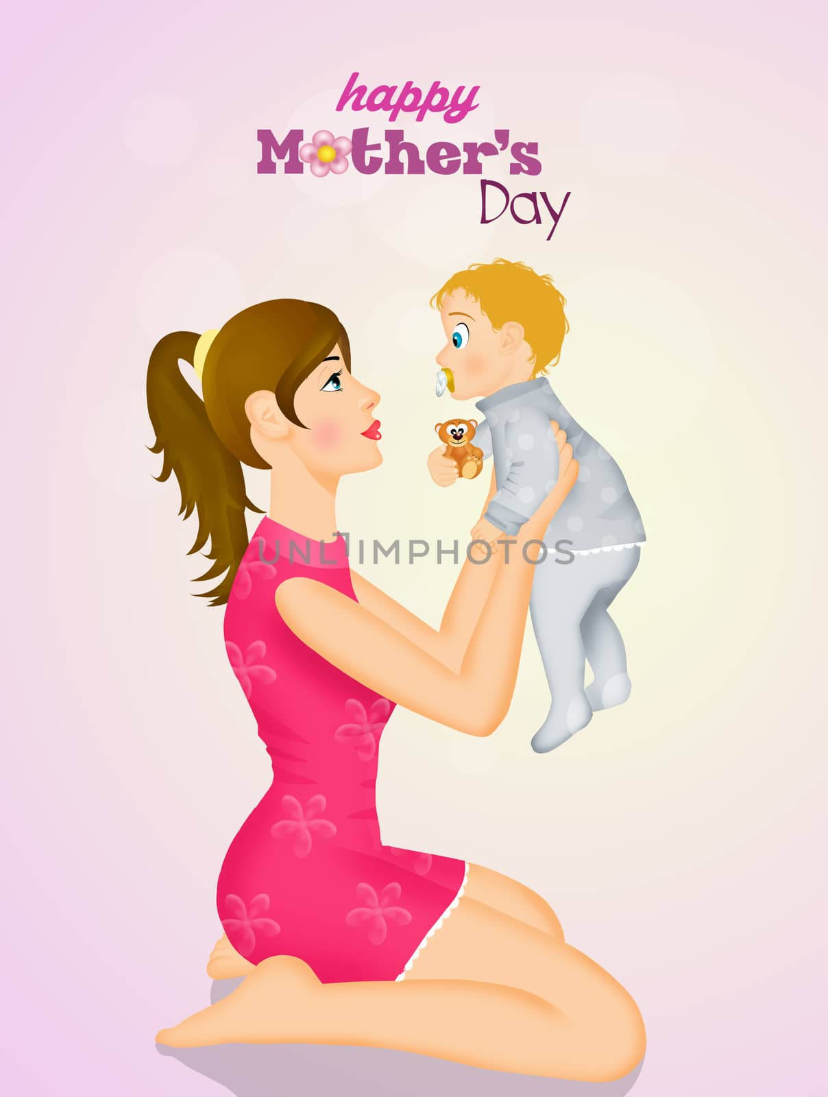 illustration of mother day