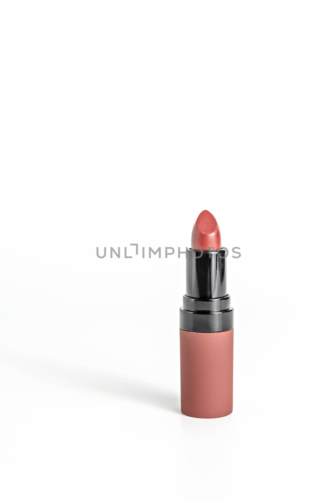 close up color lipstick on white background
