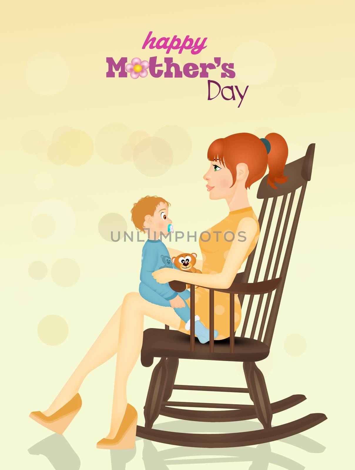 illustration of happy mother's day