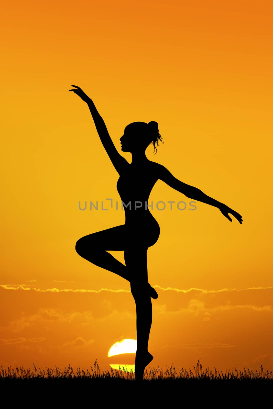 illustration of woman dance