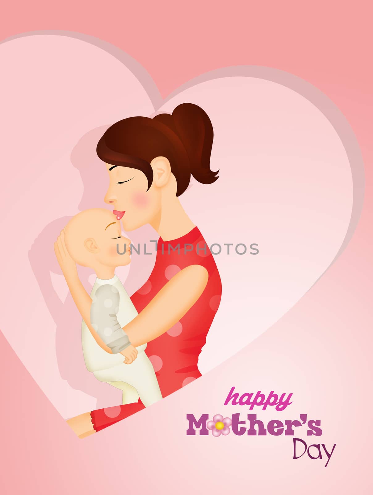 illustration of mothers day