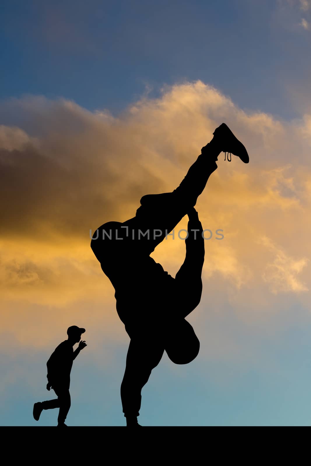 breakdance performer at sunset by adrenalina