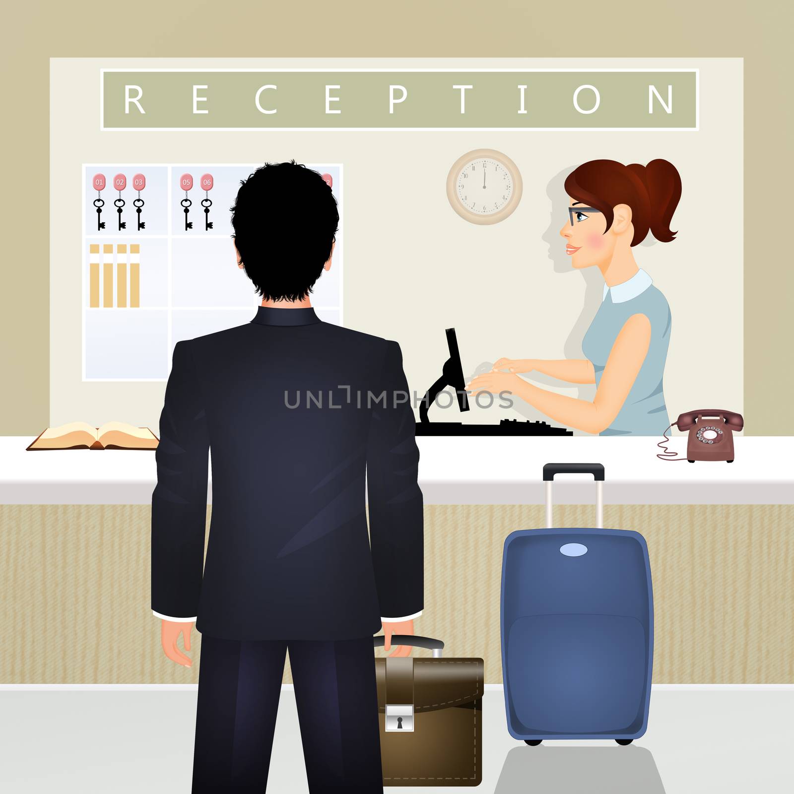 illustration of business travel by adrenalina