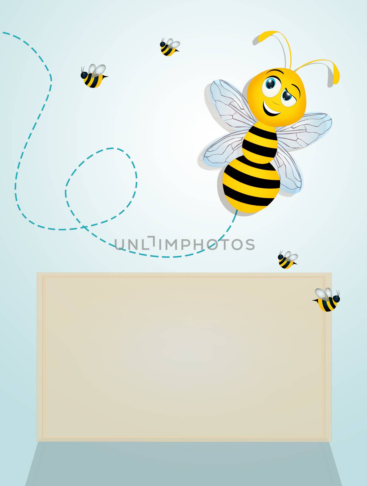 illustration of funny bee