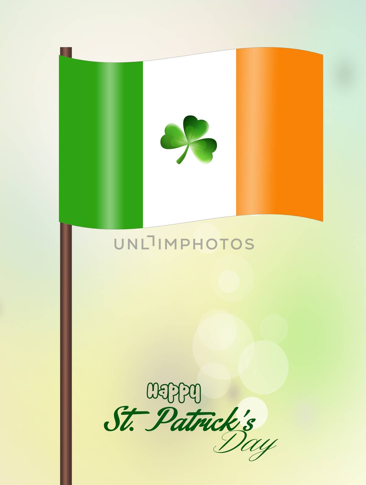 illustration of Irish flag for St. Patrick's Day