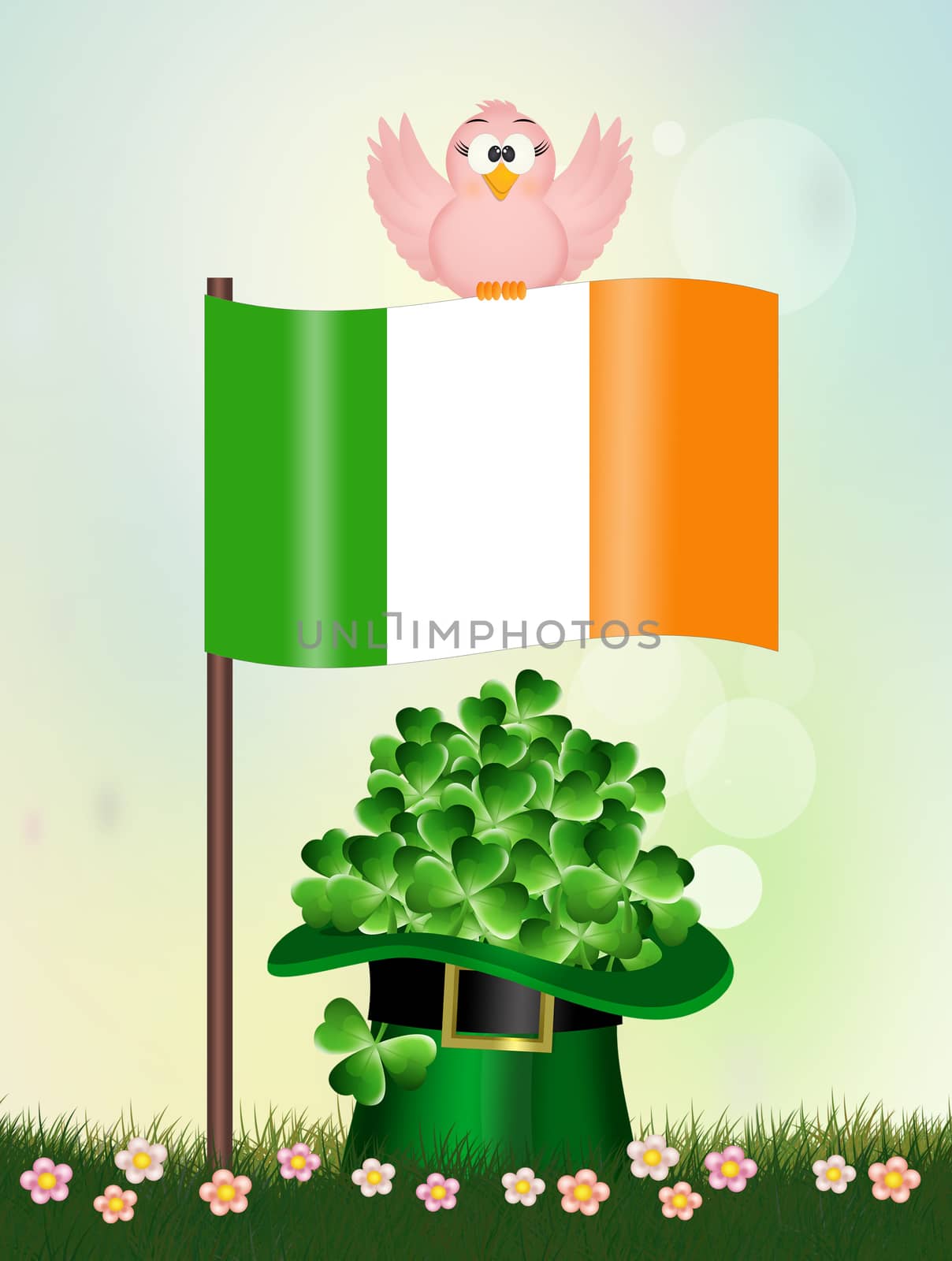 illustration of flag for Saint Patrick day