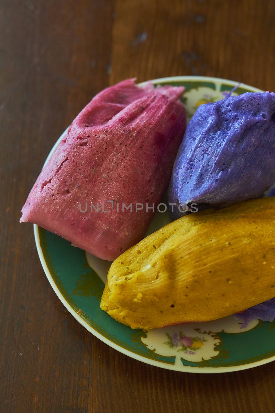 Mexican food, sweet colored tamales by osvaldo_medina