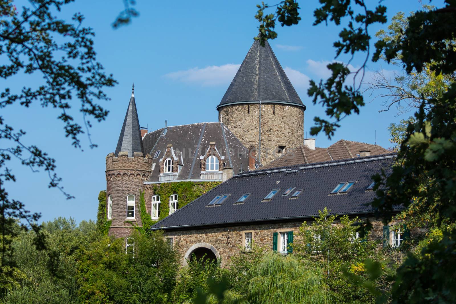 Panorama of a historic castle in Germany