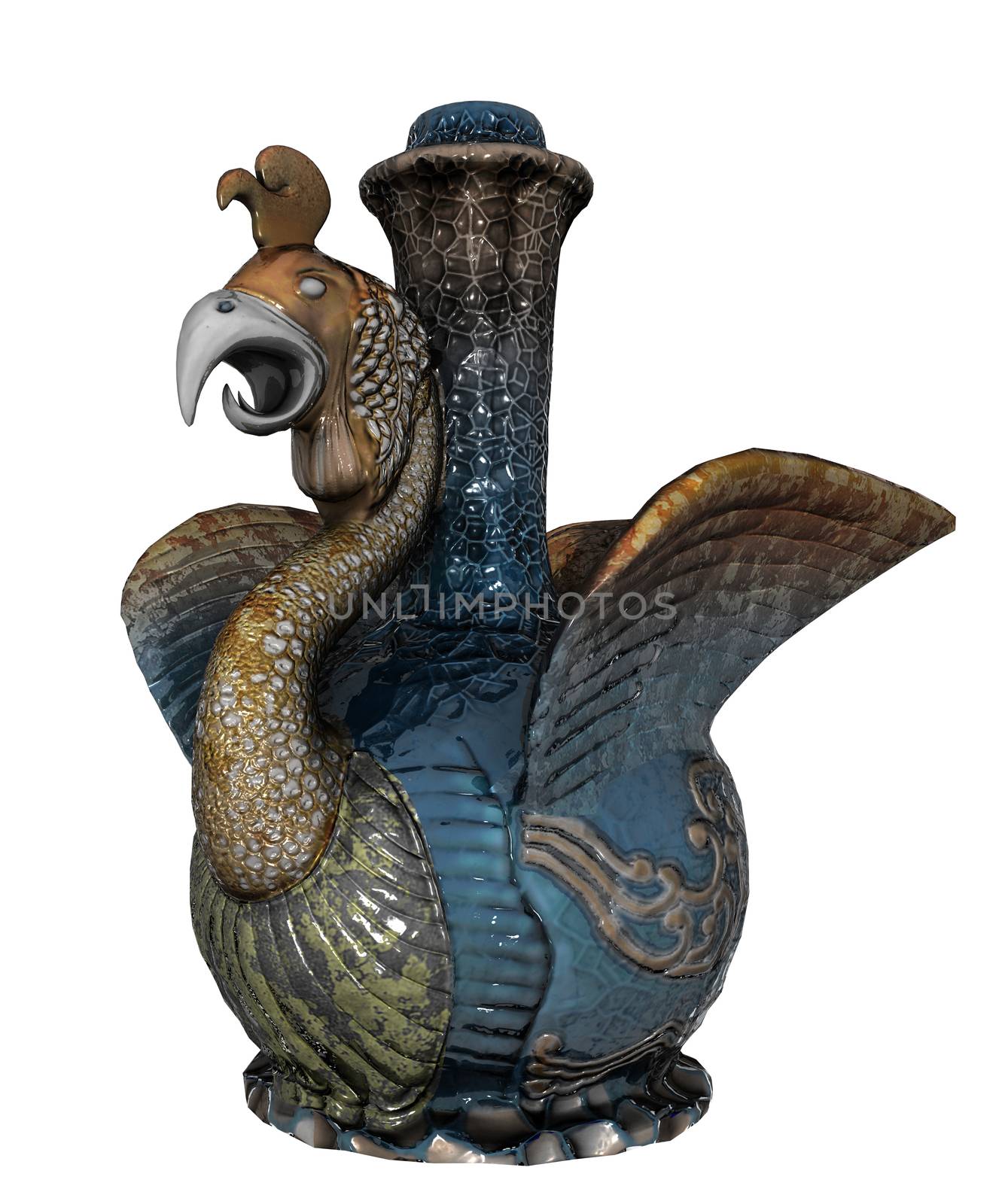 Chinese bird porcelain or ceramic vase by Morphart