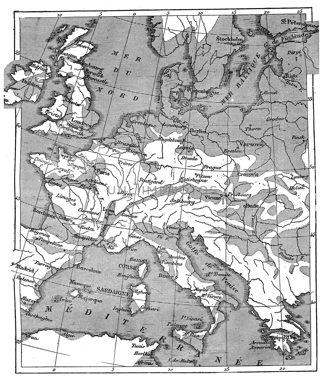 Map showing the extent of the area that was covered by the sea s by Morphart