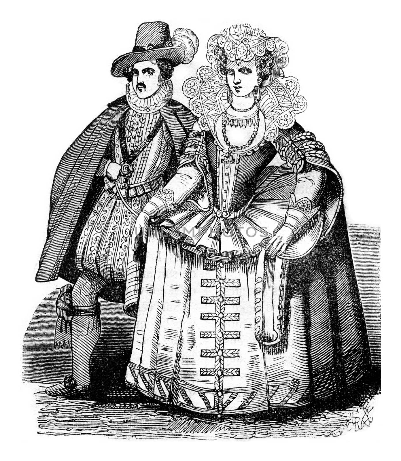 Robert Carr, Earl of Somerset and Lady Essex, his wife, vintage  by Morphart