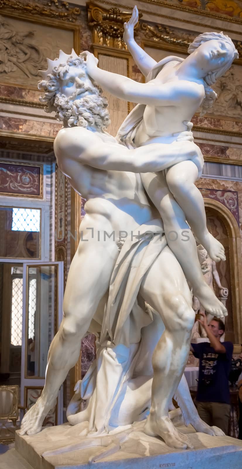 ROME, ITALY - AUGUST 24, 2018: Gian Lorenzo Bernini masterpiece, The Rape of Prosperina, dated 1622