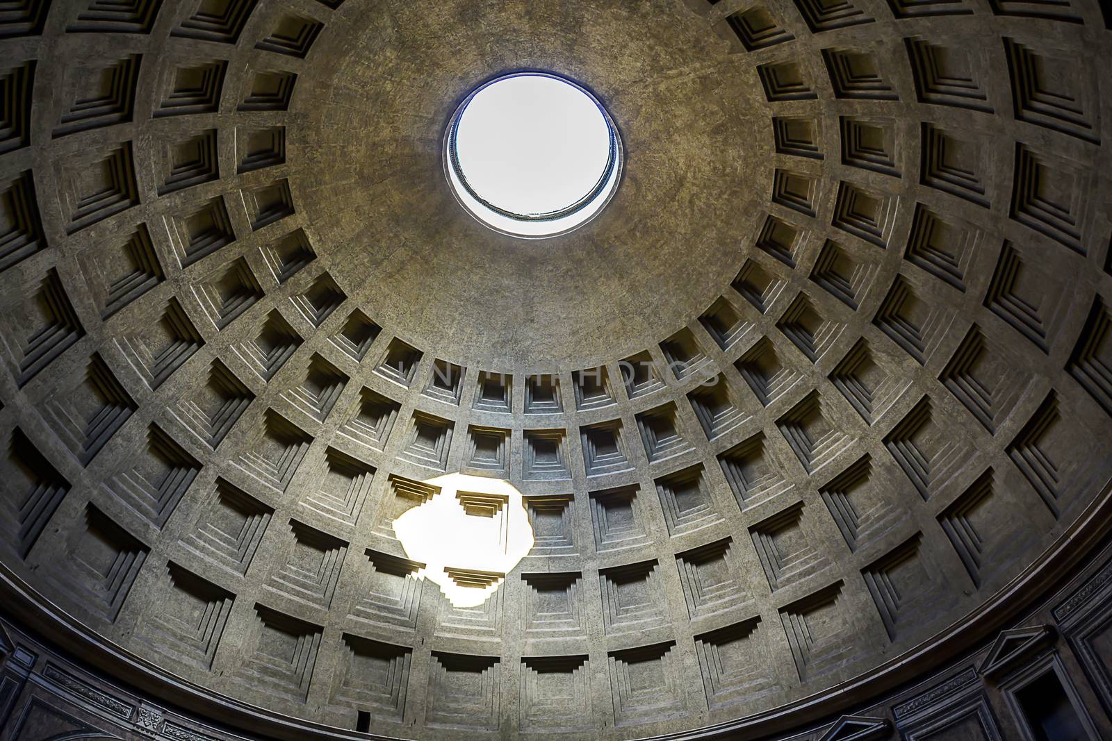 interior of the Pantheon dome in Rome