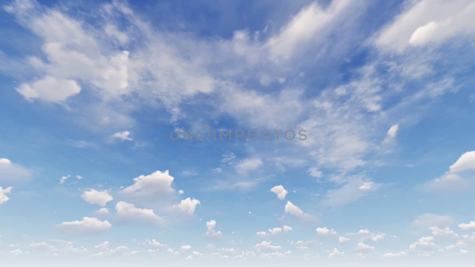 Cloudy blue sky abstract background, blue sky background with tiny clouds, 3d rendering

