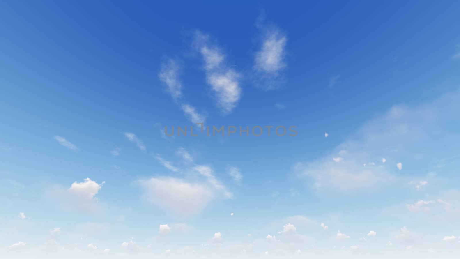 Cloudy blue sky abstract background, blue sky background with tiny clouds, 3d rendering

