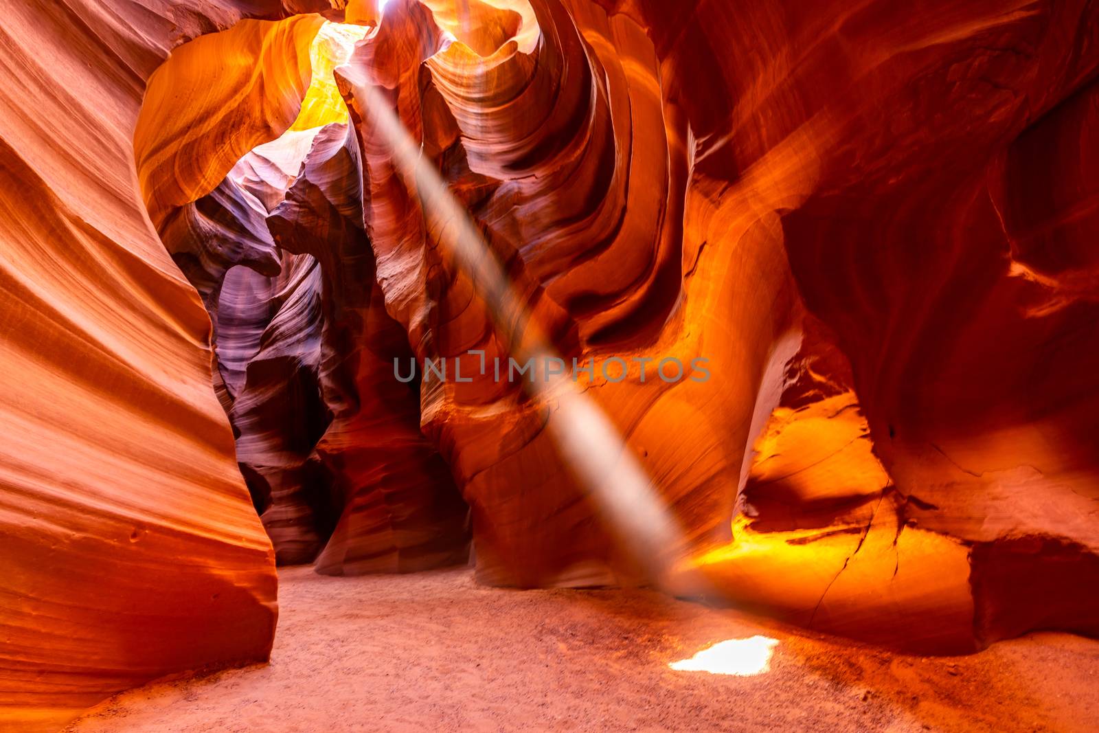 Upper Antelope Canyon in the Navajo Reservation near Page, Arizona USA