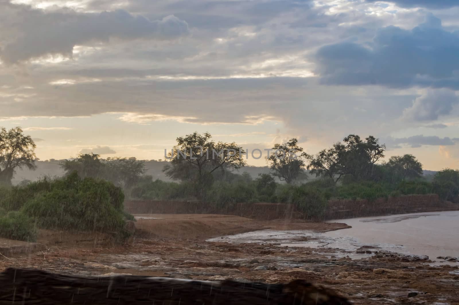 Thunderstorm on the Ewaso Ng'iro River  by Philou1000