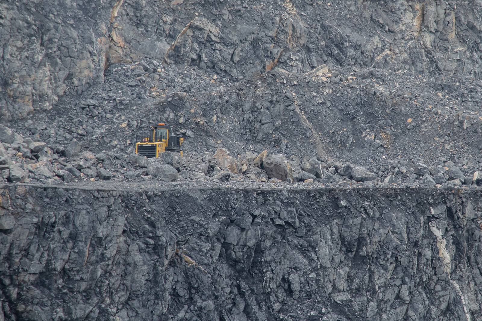 Open Areas for Limestone Mining .This area has been mined for limestone,Thailand