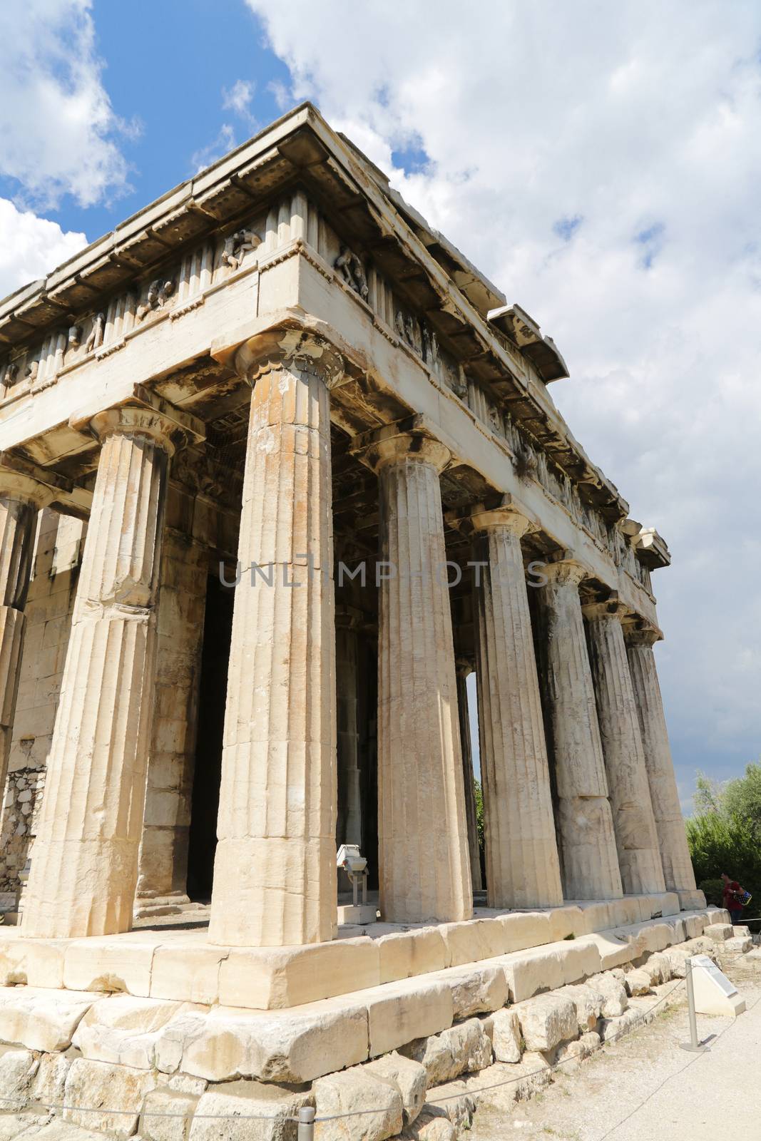 The Temple of Hephaestus at the Ancient Agora of Athens, Greece