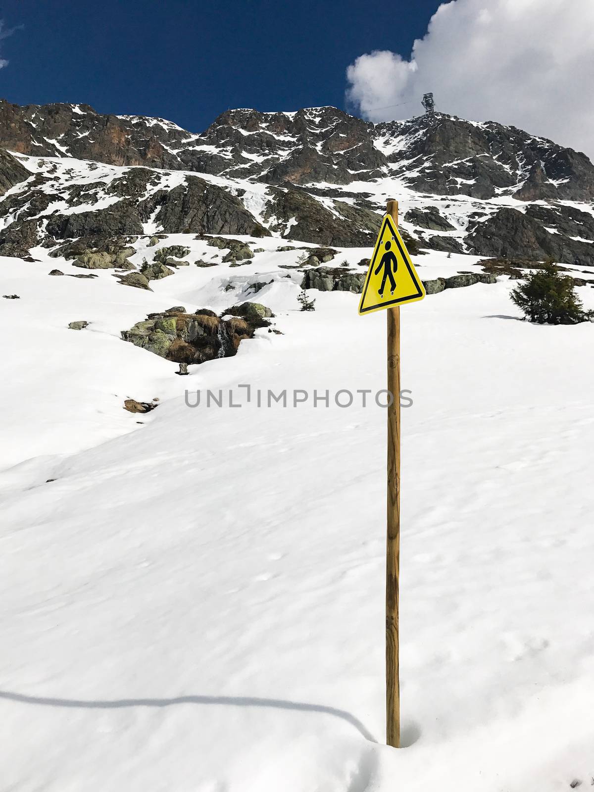 The Alpe d Huez ski domain in the French Alps