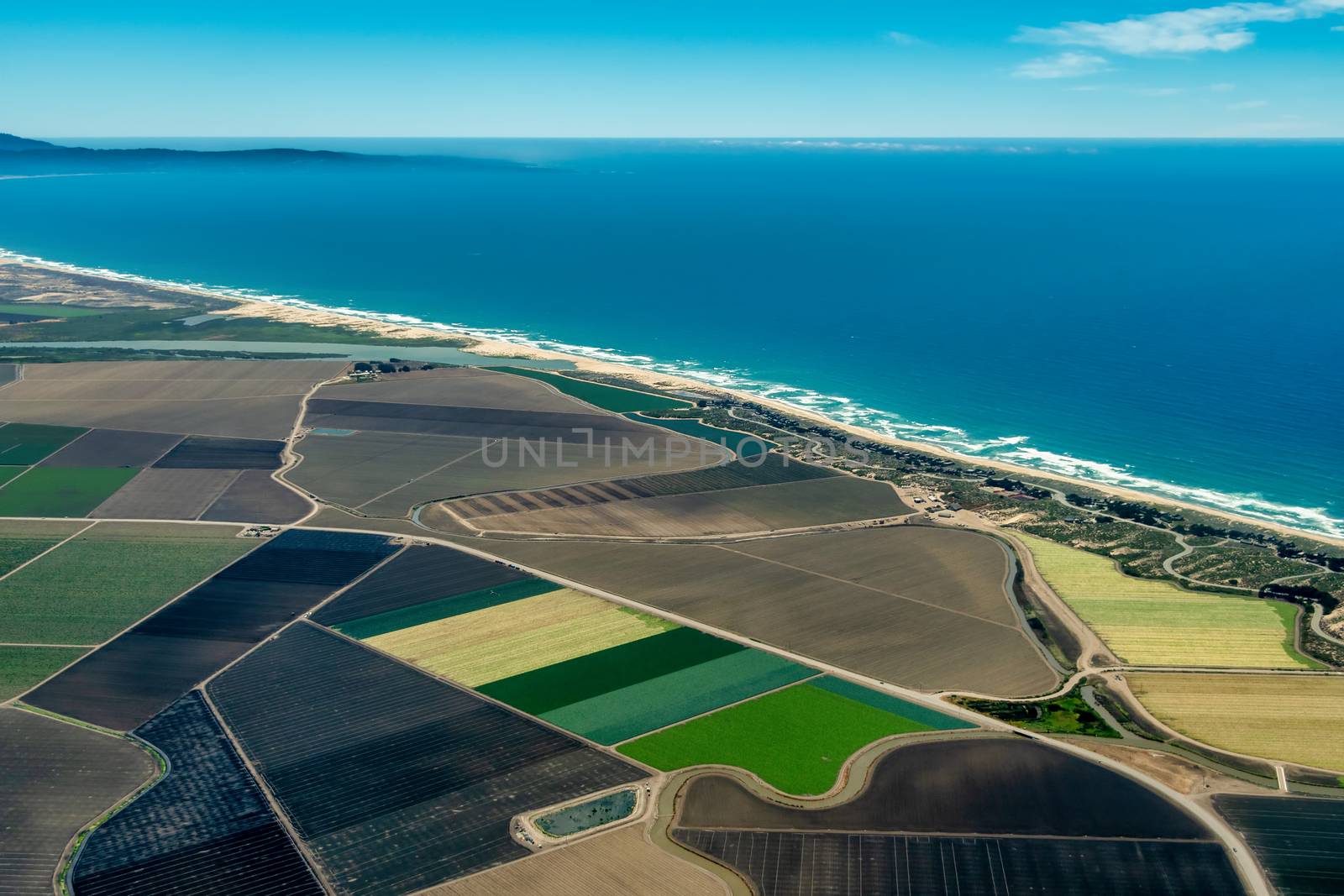 Farmland on Pacific Coast in California by whitechild