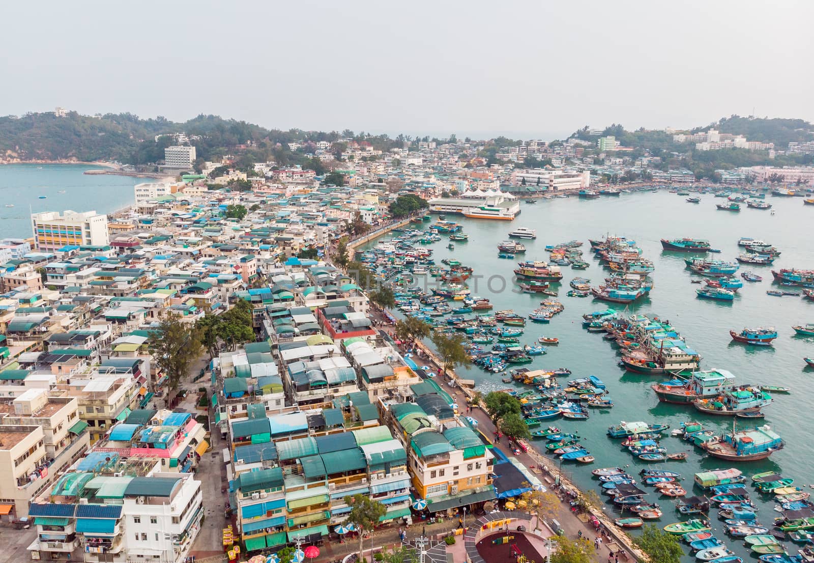 Cheung Chau Island Aerial Shot, Hong Kong