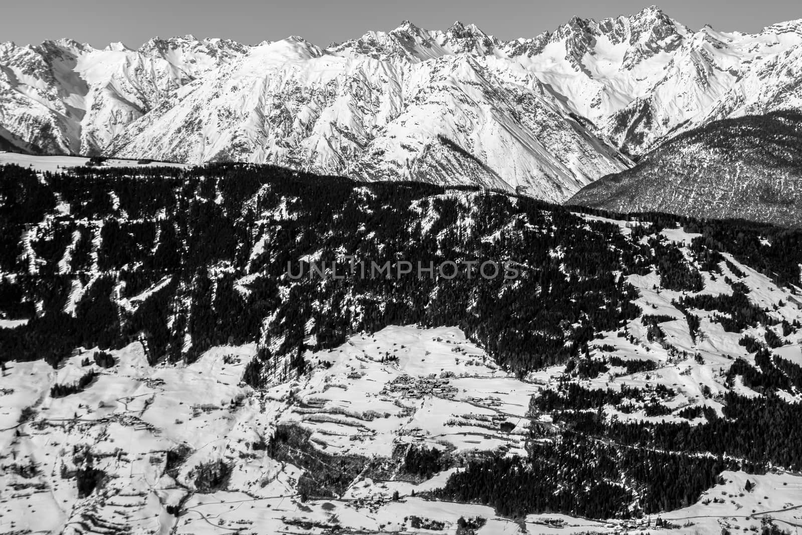 Beautiful mountaintops during winter by arvidnorberg