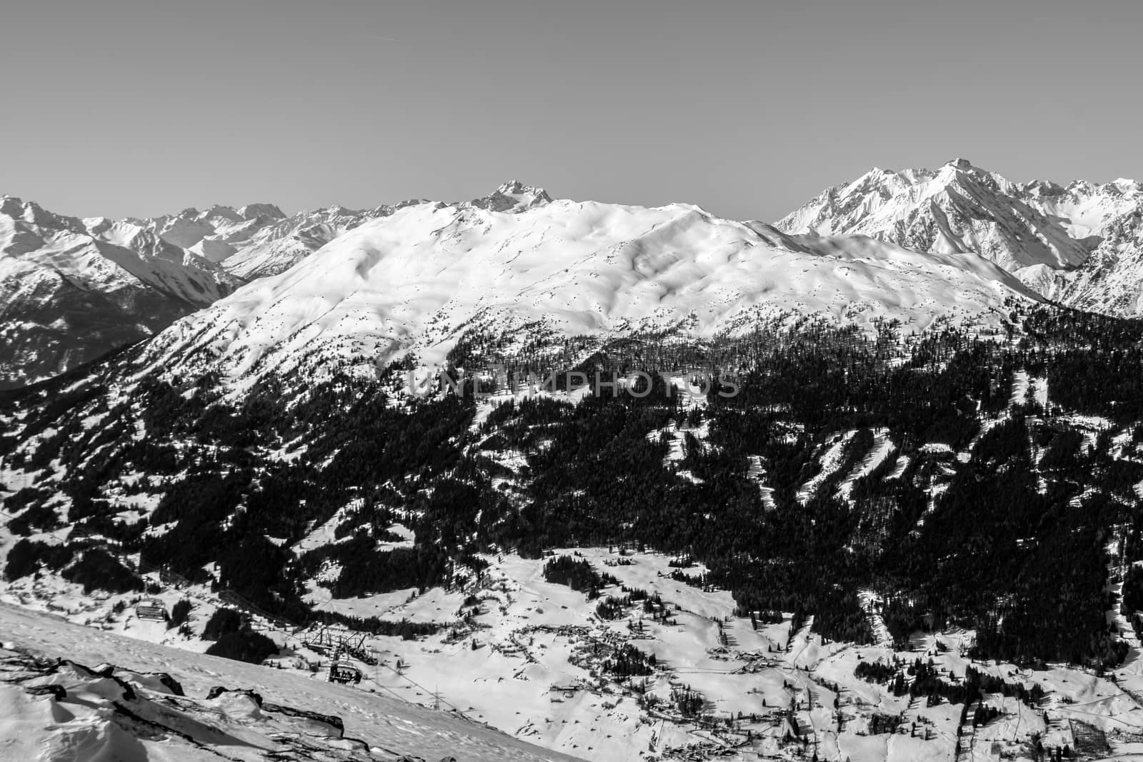 Beautiful mountaintops during winter by arvidnorberg