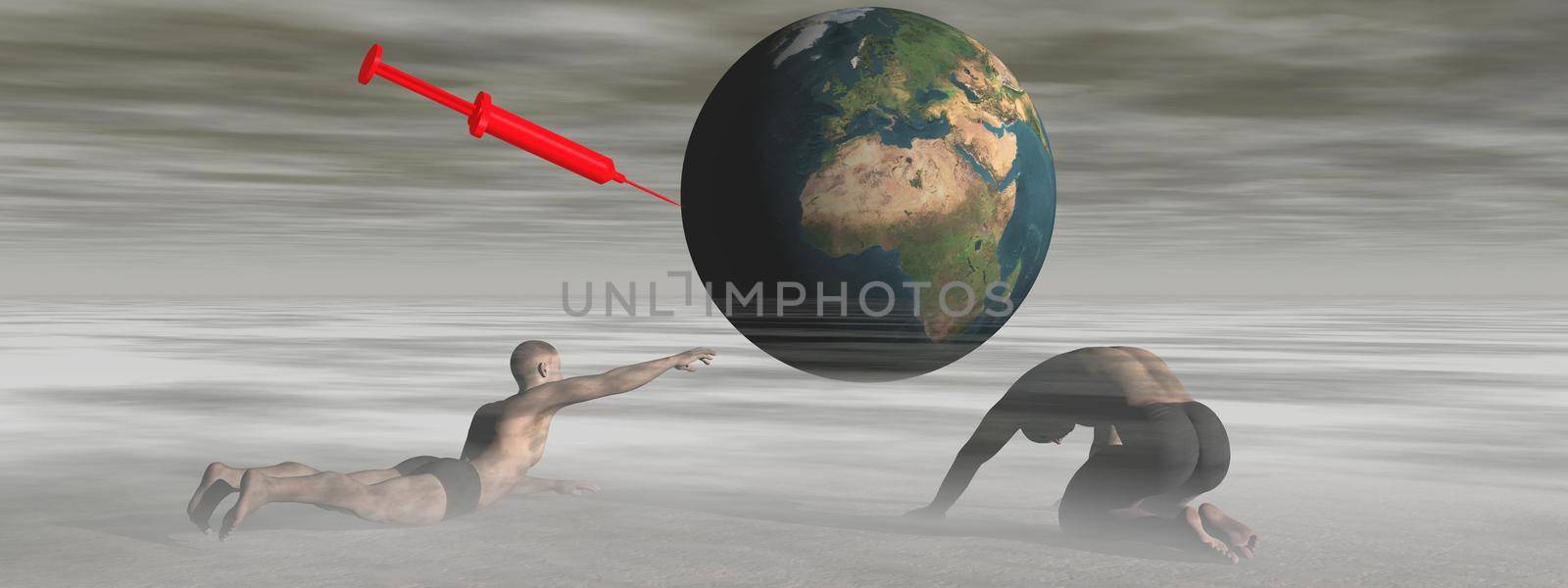 The human kills the planet - 3d rendering by mariephotos