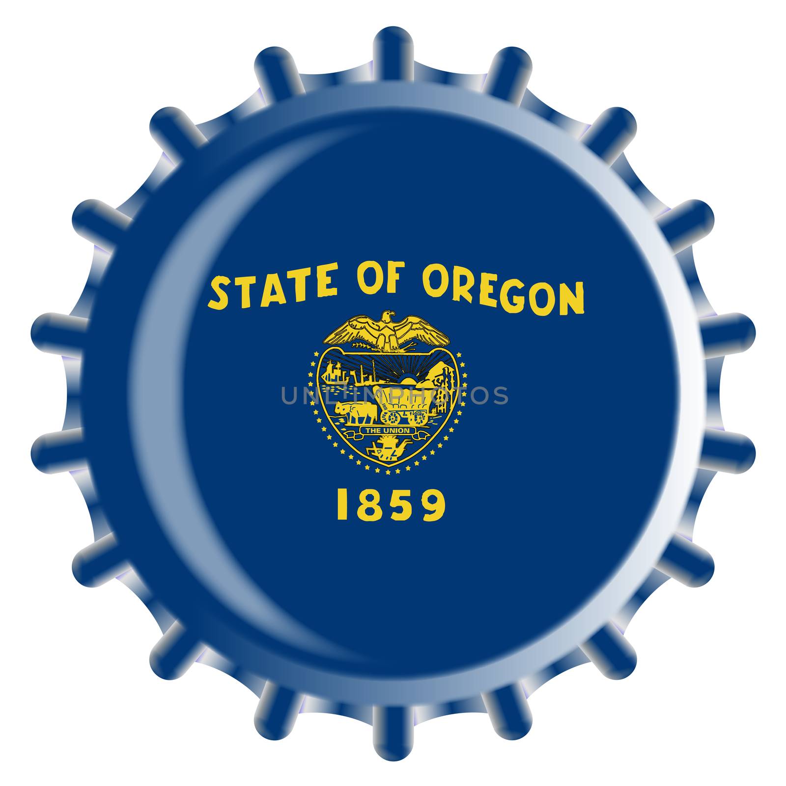 Oregon Bottle Cap by Bigalbaloo