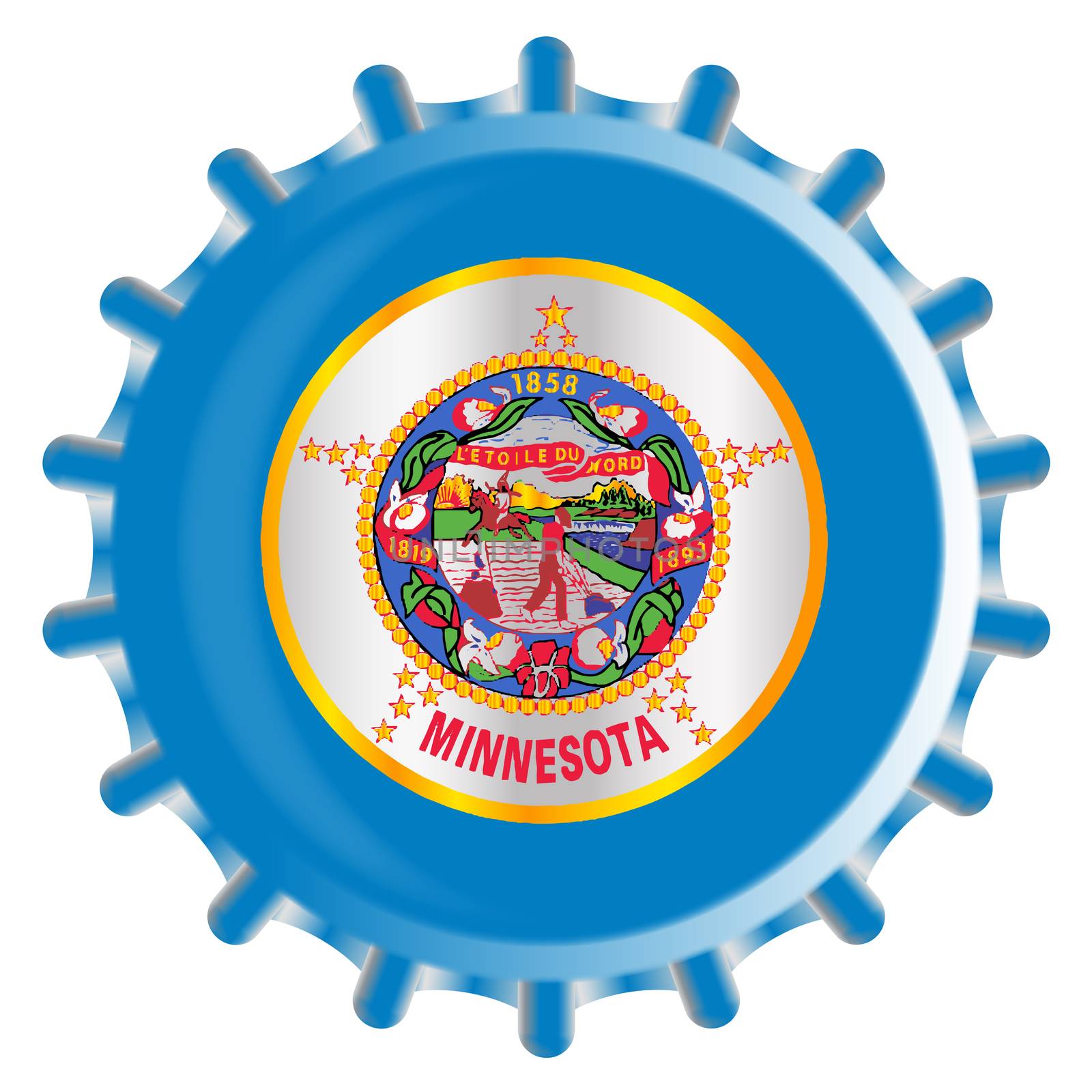 Minnesota Bottle Cap by Bigalbaloo