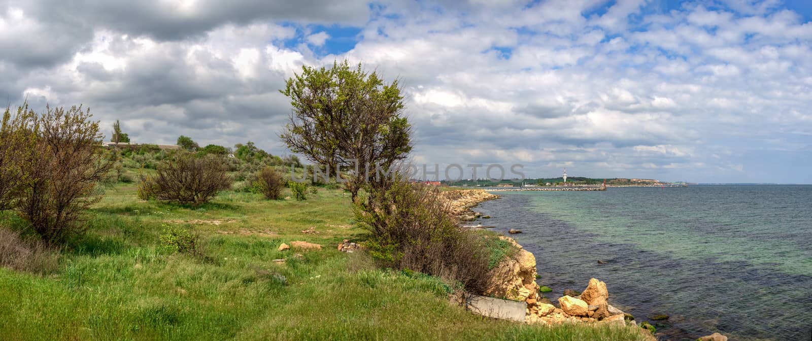 Shore of the Black Sea near the village of Grigoryevka in Odessa region of Odessa, Ukraine