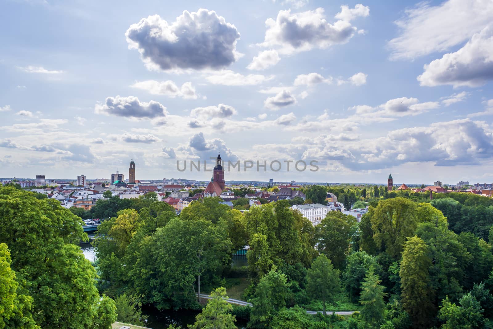 Old town Berlin Spandau panoramic view, Germany.