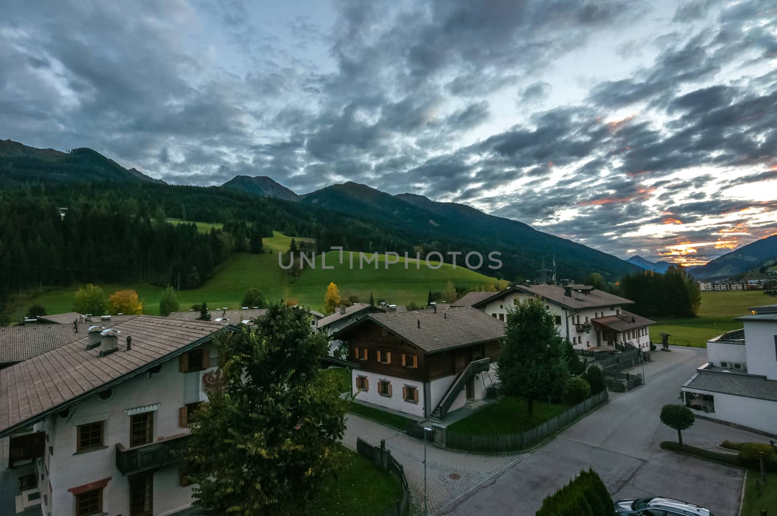 Sunset in the mountains of Tyrol by easyclickshop