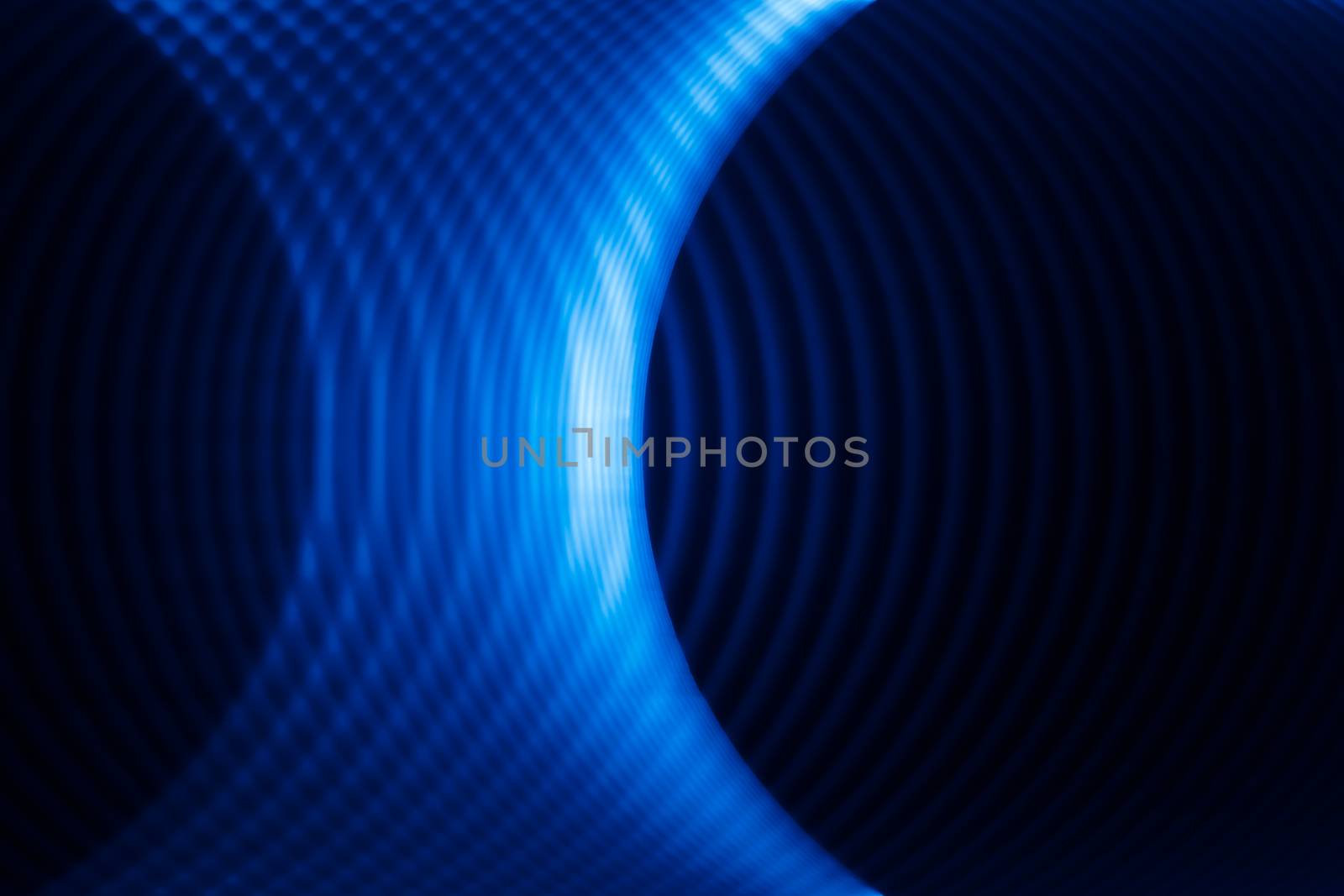 Sound waves in the visible blue color in the dark