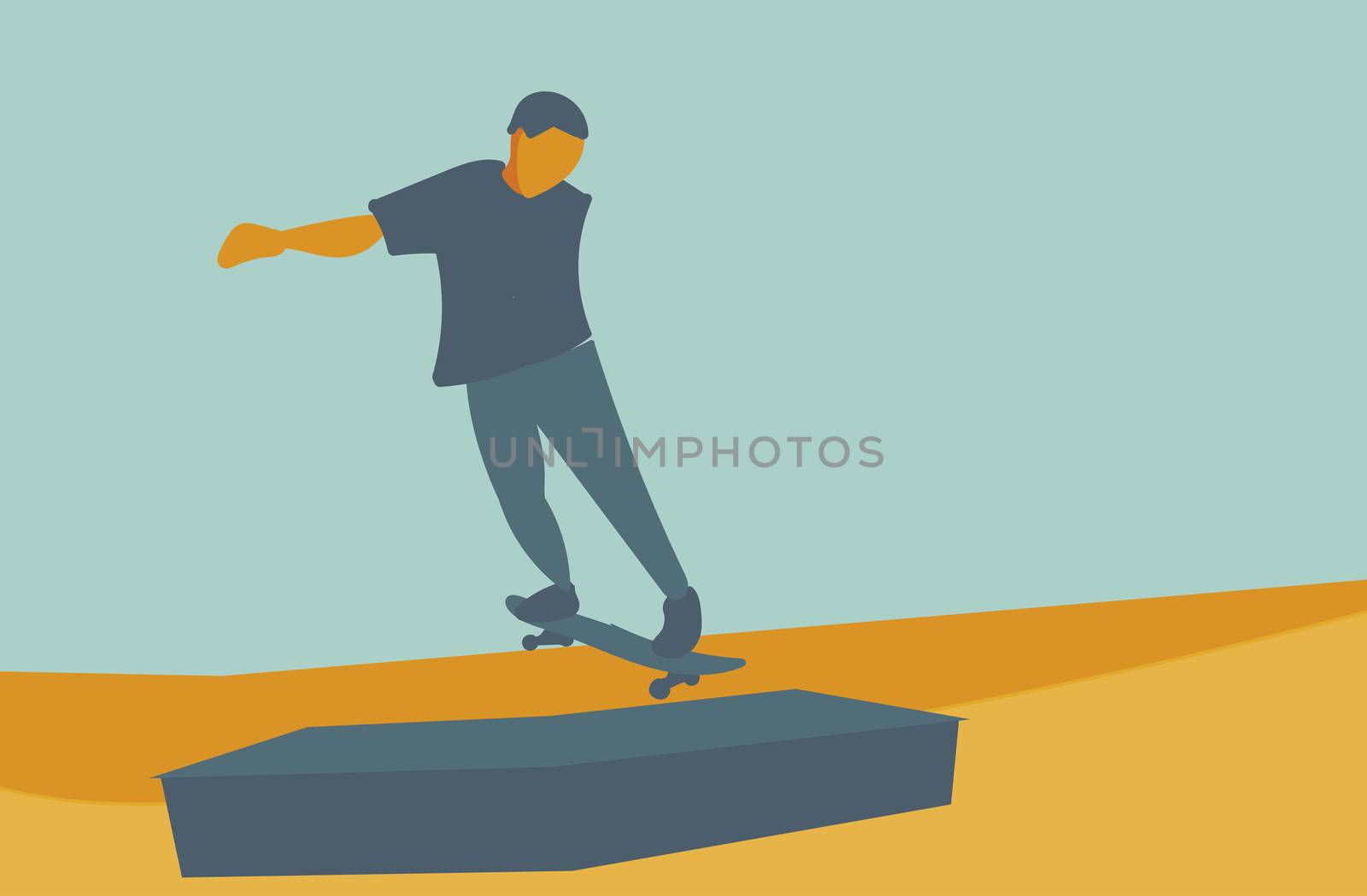 skater illustration and drawing by osvaldo_medina