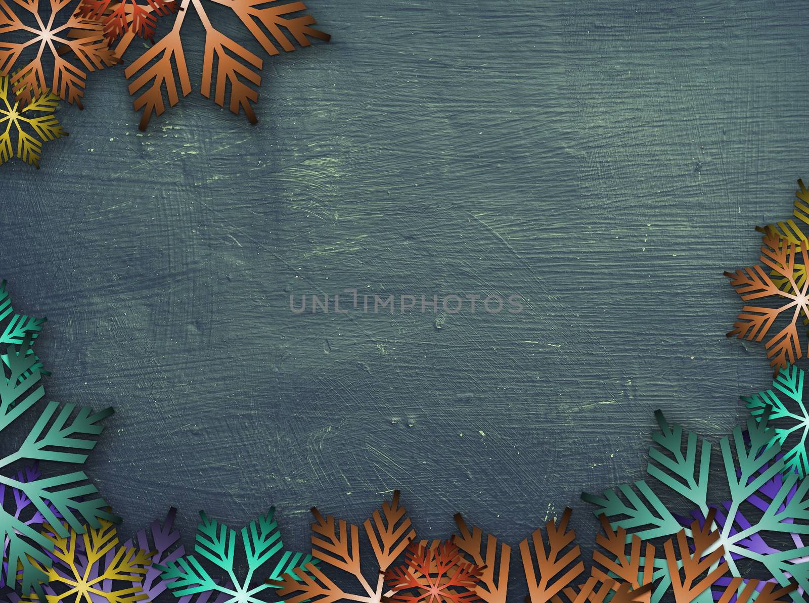 Christmas flakes for background in colors by osvaldo_medina
