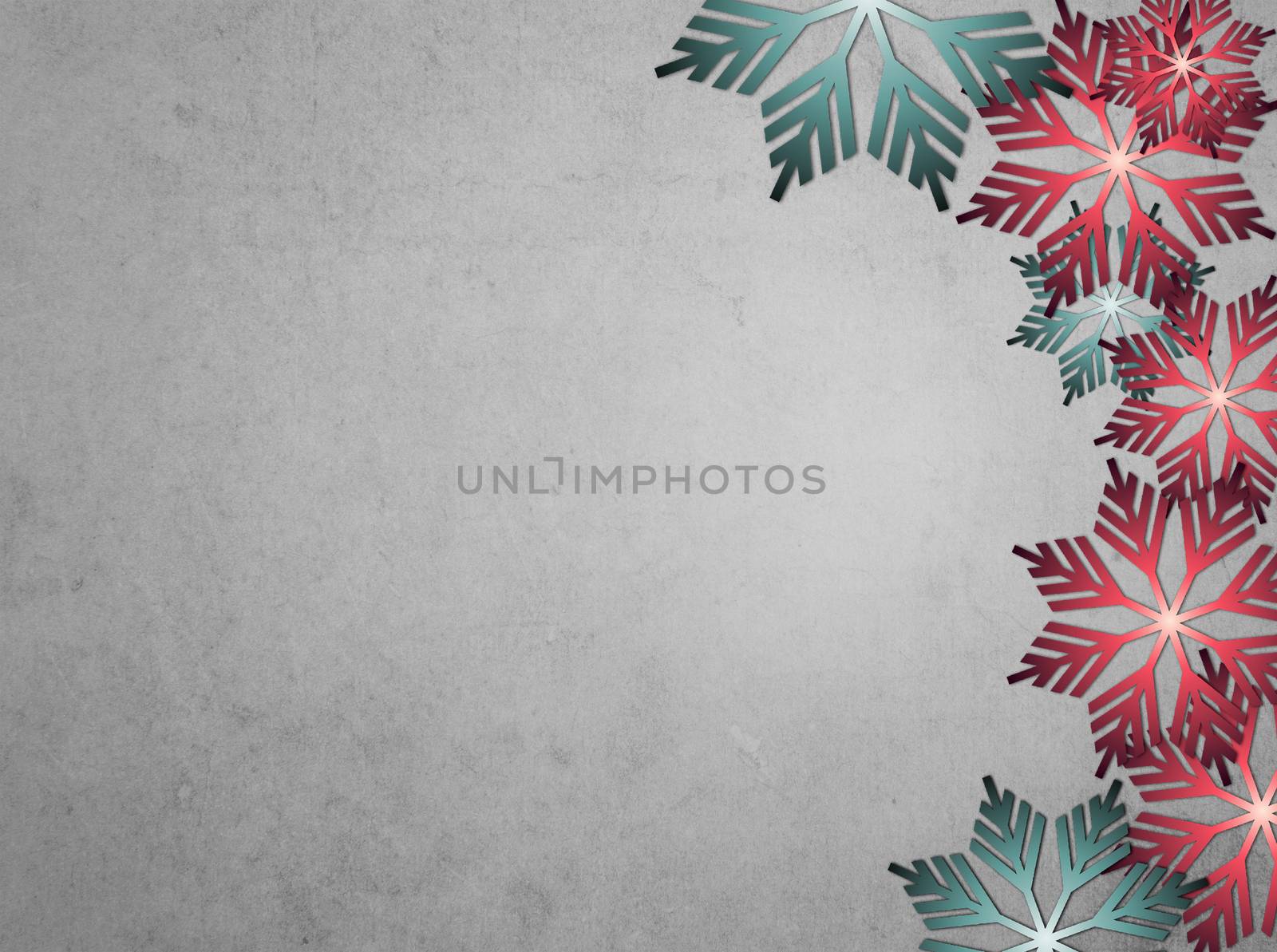 Christmas background with colorful snowflakes design, with space for text