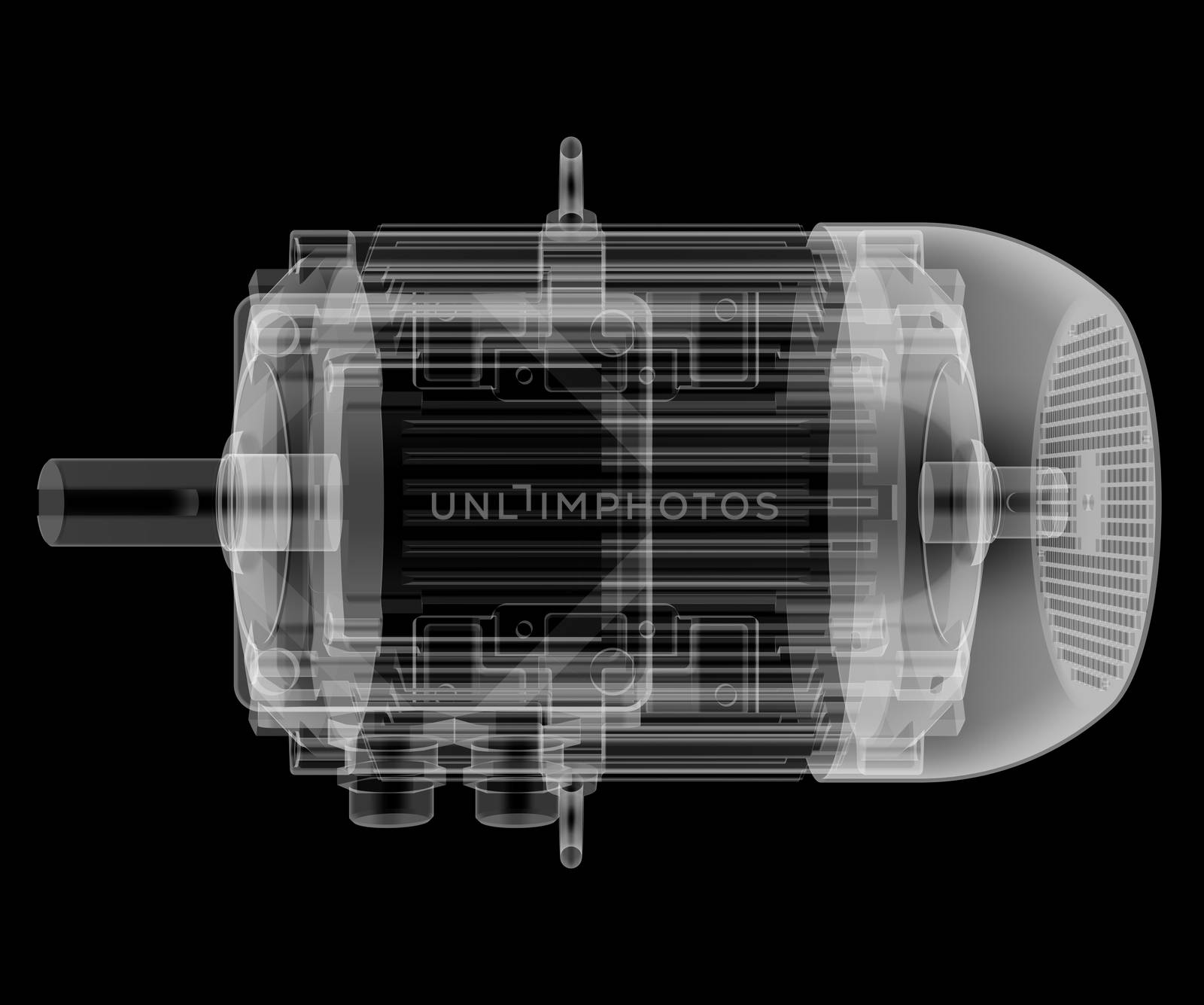 Electric motor X-Ray style by cherezoff