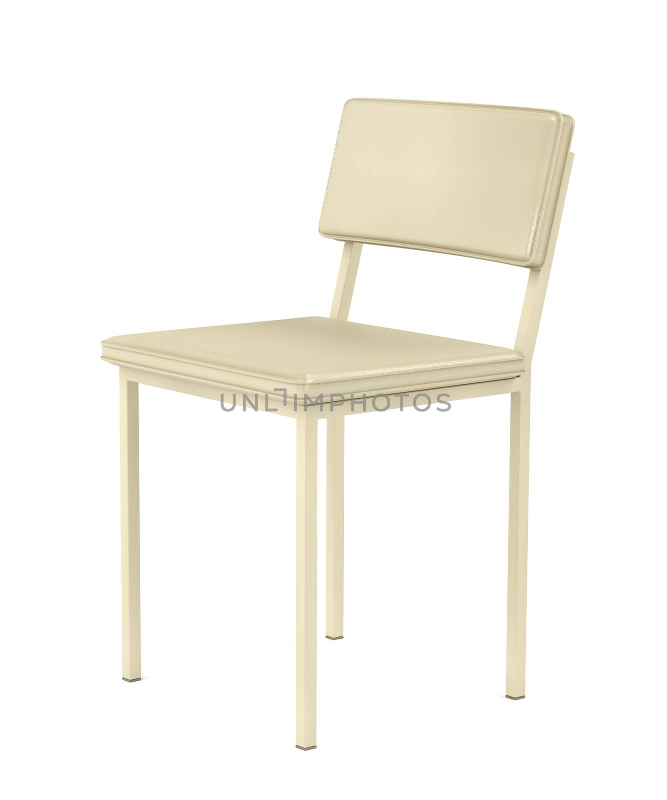 Beige dining chair on white by magraphics