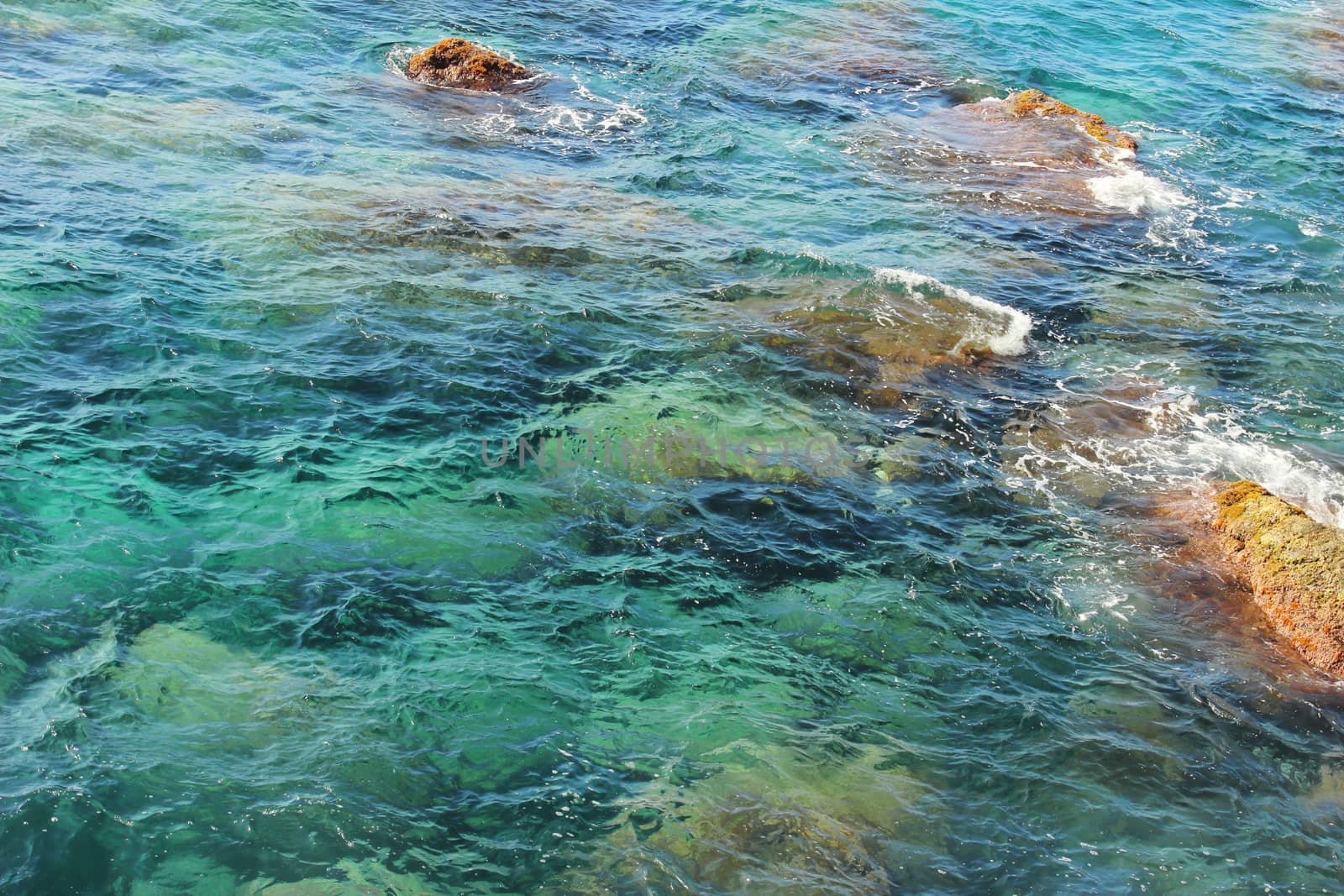 sea with rocks seen from above by giuseppe_capellupo