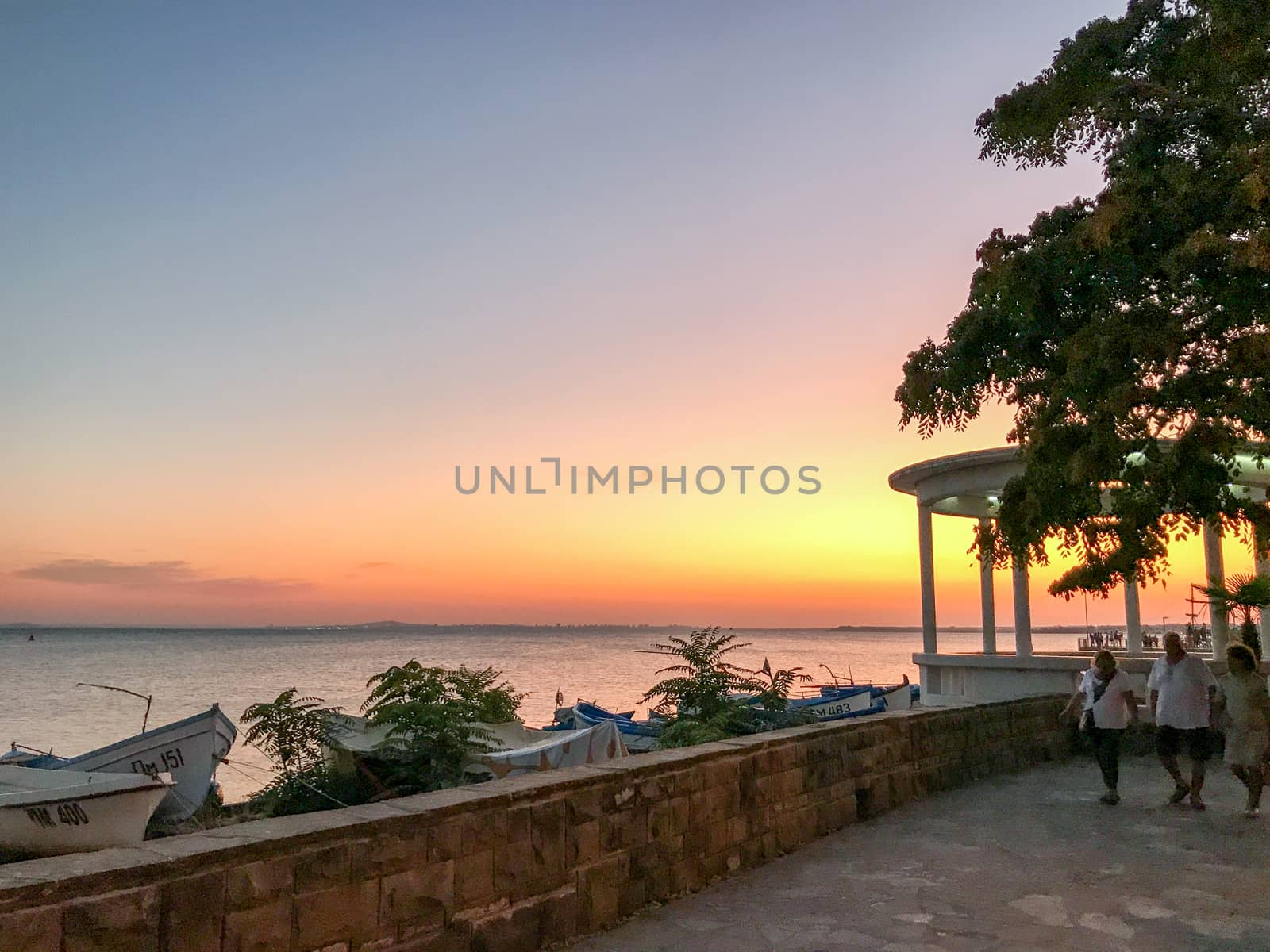 Pomorie, Bulgaria - September 12, 2019: Beautiful View From The Center Of The Sea Town.