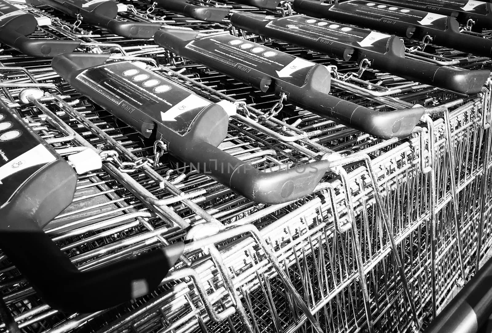 Pomorie, Bulgaria - September 12, 2019: Empty Shopping Cart. by nenovbrothers