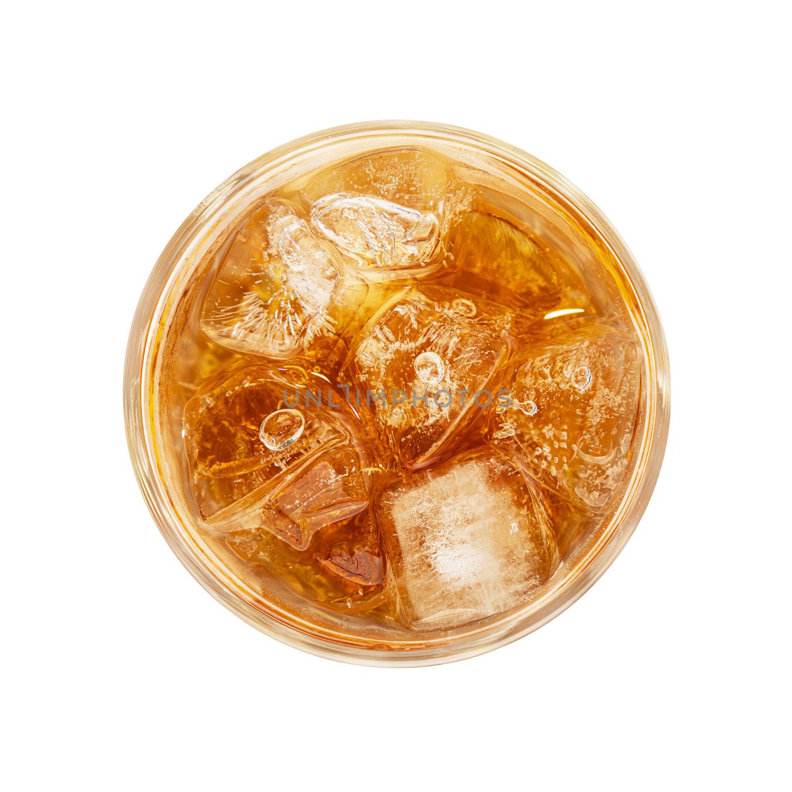 Glass of ice tea isolated on white by BreakingTheWalls