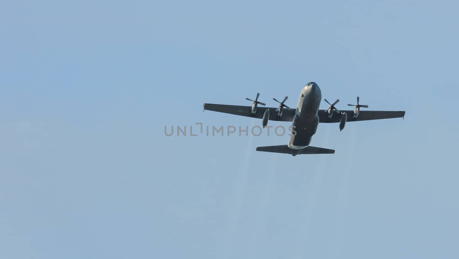 Ede,20-sep-2019:the  hercules plane is approaching the heathland for dropping the paratroopers on the occasion of operation airborn, commemoration of market garden