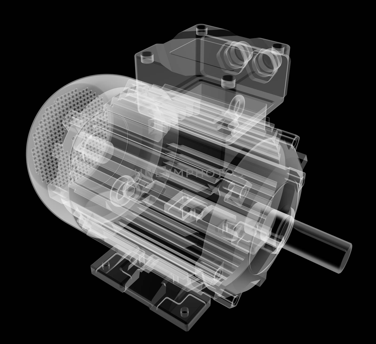 Electric motor X-Ray style by cherezoff