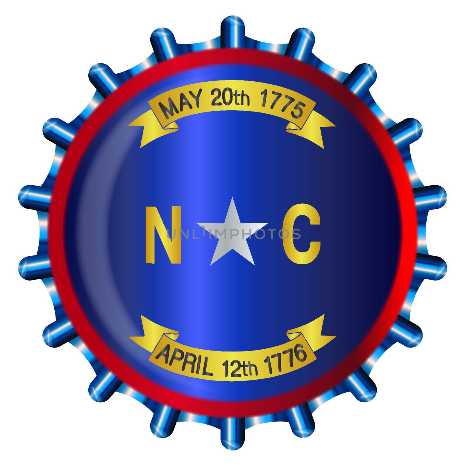 North Carolina Bottle Cap by Bigalbaloo