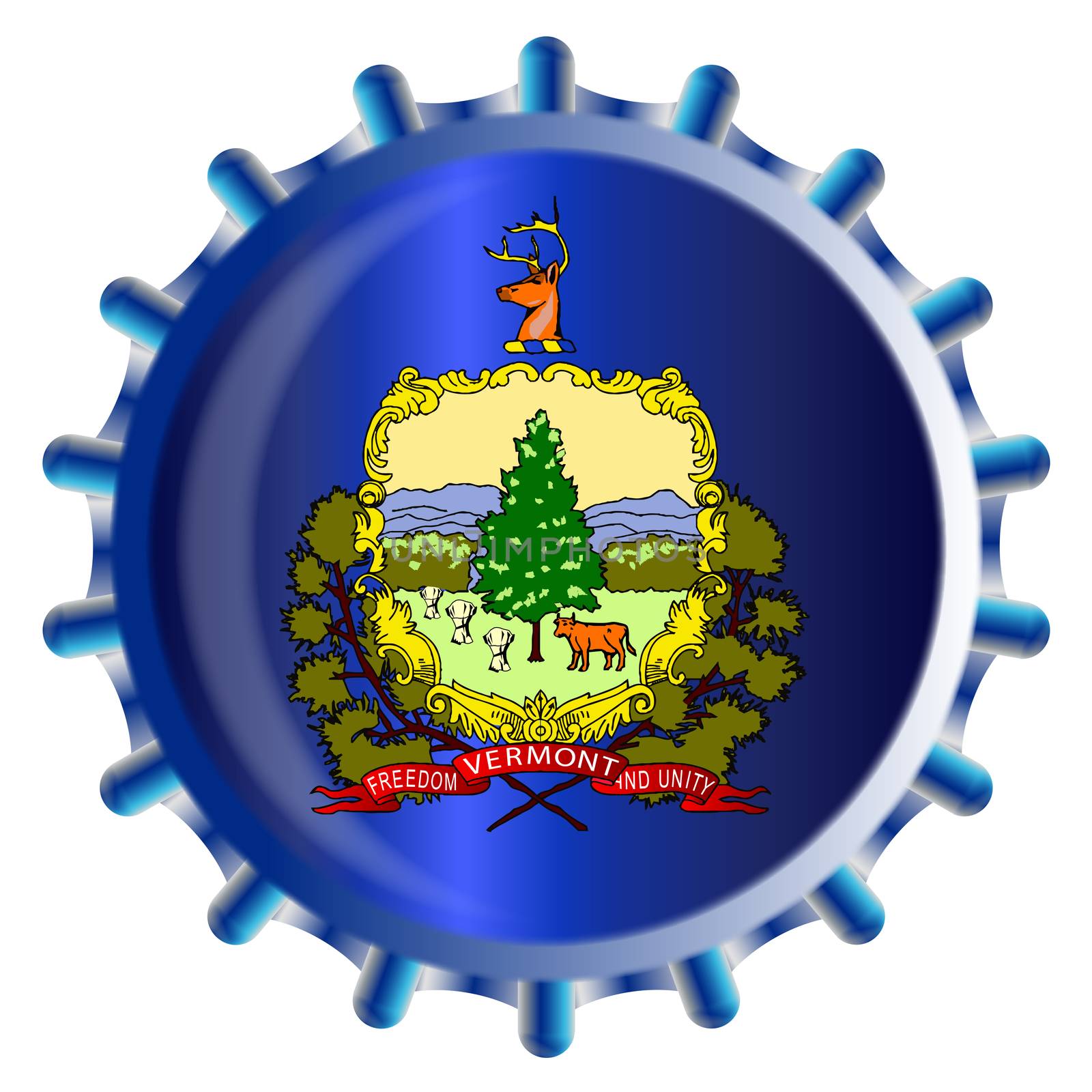 Vermont Bottle Cap by Bigalbaloo