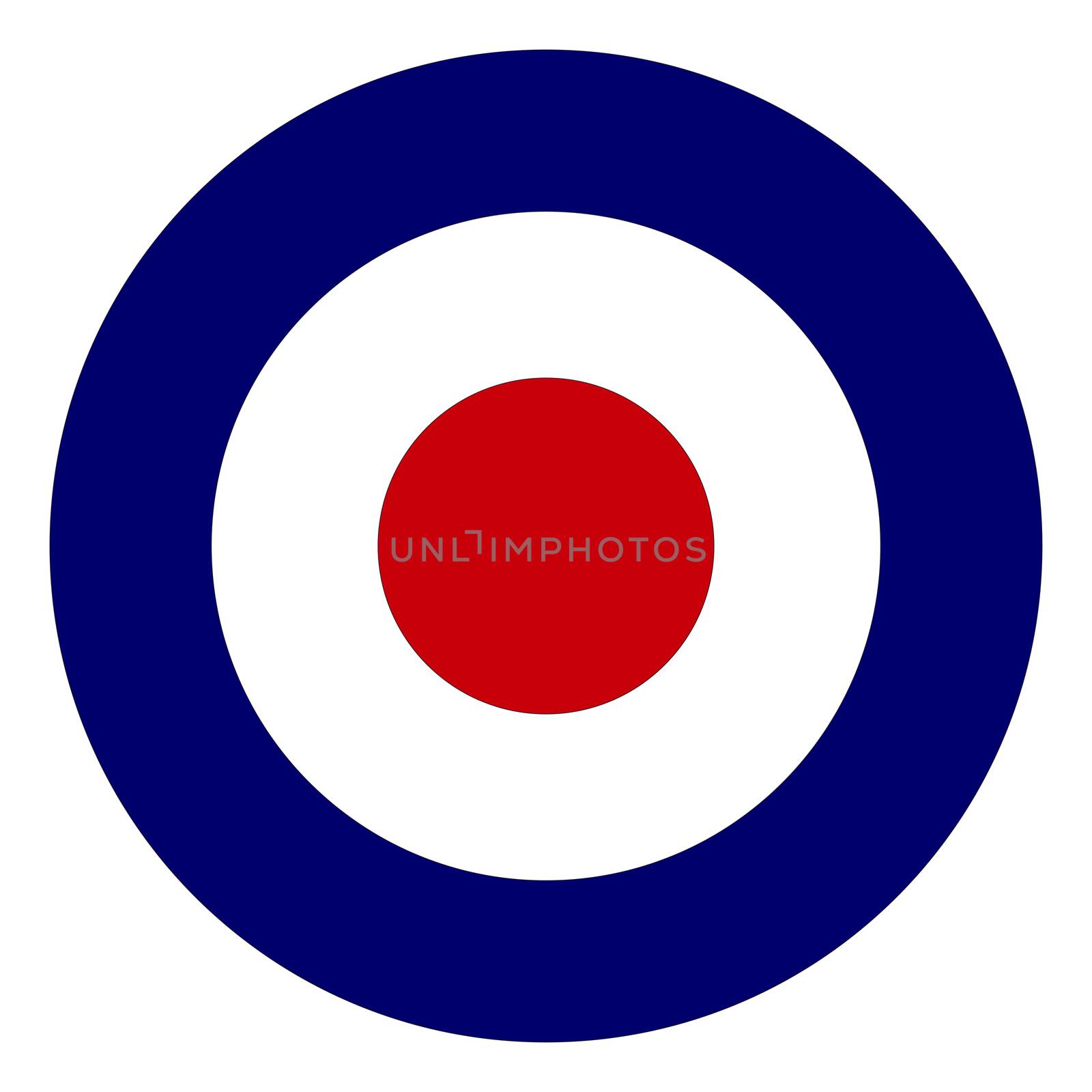 Typical red white and blue circle roundel as per British fighter aircraft